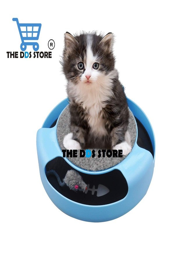 THE DDS STORE متجر DDS للألعاب التفاعلية للقطط مع فأر يركض ولوحة خدش، لعبة خدش الفأر للقطط مع النعناع البري (قد يختلف اللون) - Image 2
